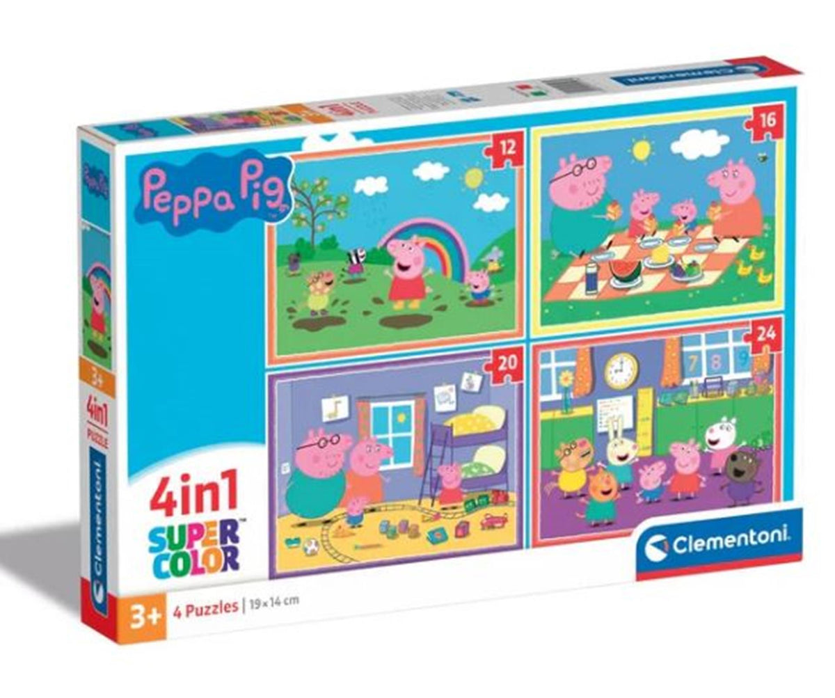 Clementoni rompecabezas peppa pig 4 en 1