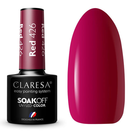 Claresa esmalte gel uv led 5ml rojo 426 bayas completas