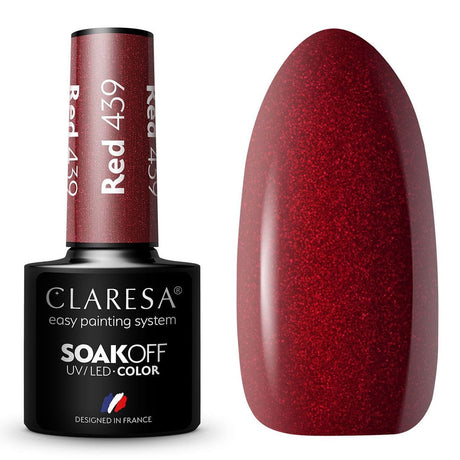 Claresa esmalte gel uv led 5ml rojo 439 sensaciones cálidas
