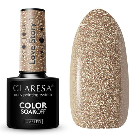 Claresa esmalte gel uv led 5ml historia de amor 1