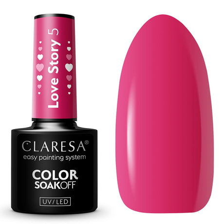 Claresa esmalte gel uv led 5ml historia de amor 5