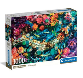 Clementoni puzzle 1000 piezas rio koi 2025-compacto