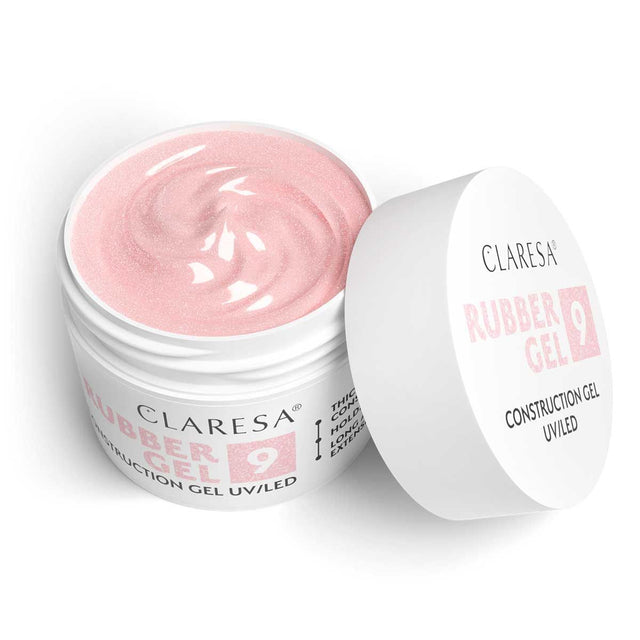 Claresa gel de goma 9 rosa brillo 12gr.