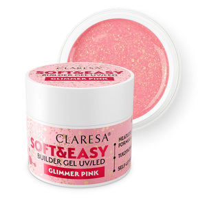 Claresa queratina gel constructor suave y fácil rosa brillante 90gr.
