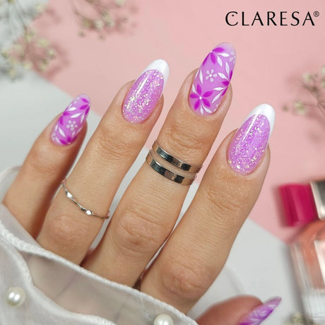 Claresa pincel facil gel purpurina violeta 5ml