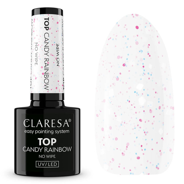 Claresa top coat sin toallita caramelo arcoiris 5ml