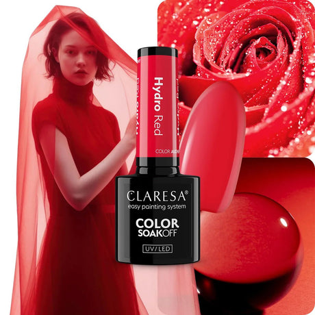 Claresa esmalte en gel uv led 5ml color alquimia - rojo hidro