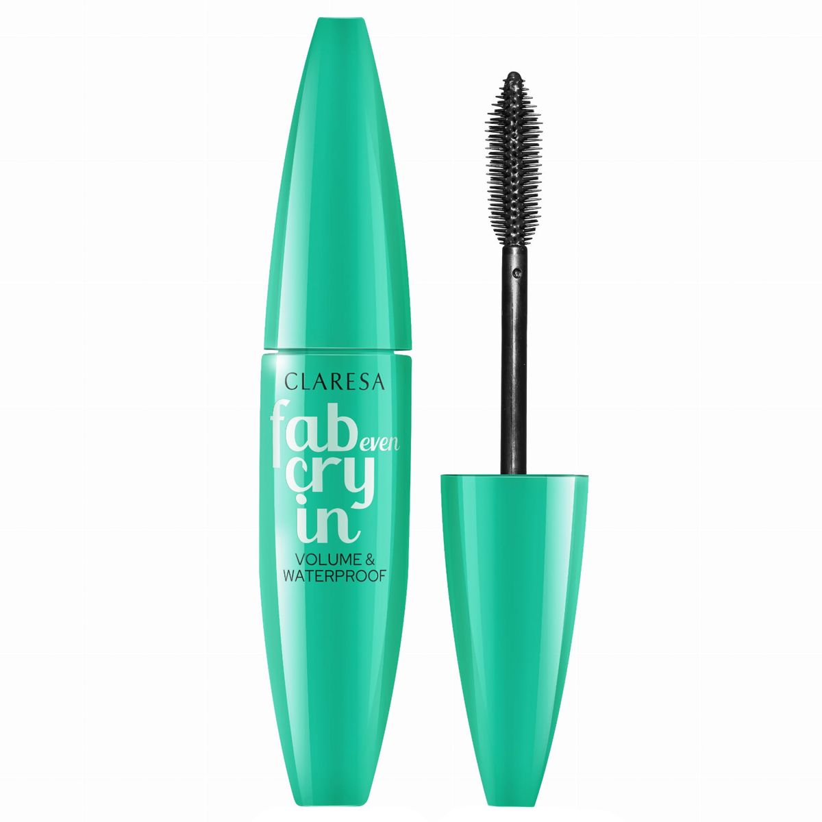 Claresa fab incluso llorando máscara de pestañas resistente al agua negro 10ml