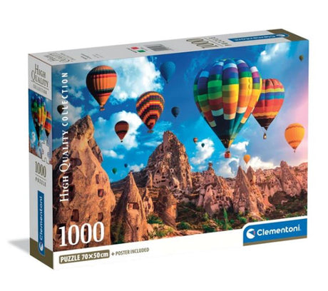 Clementoni - rompecabezas - 1000 piezas - globos en capadocia - rompecabezas para adultos - colección de alta calidad