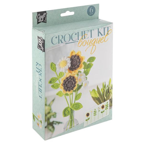 Craft id crochet kit ramo de flores 6 girasoles