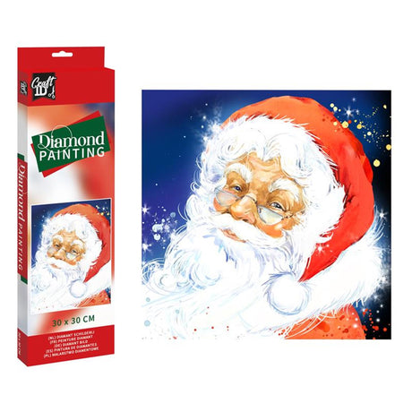 Grafix craft id diamante pintura navidad Papá Noel 30x30cm