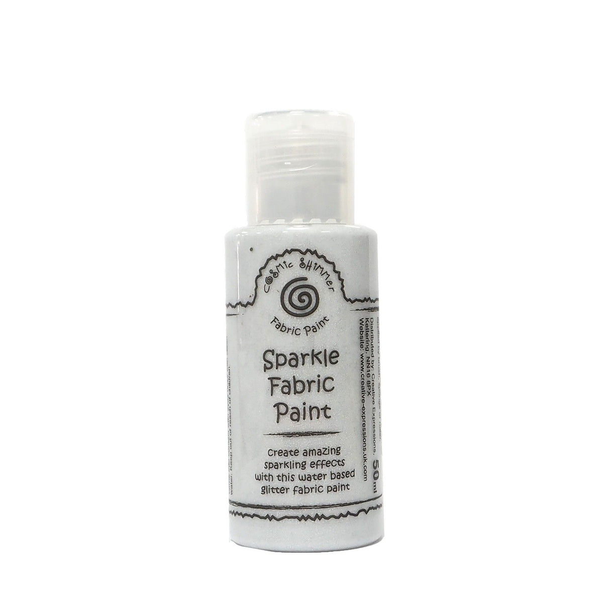 Brillo cósmico • pintura para tela brillo plateado 50ml