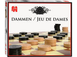 Damas jumbo 1 tablero de cartón con 40 damas de madera
