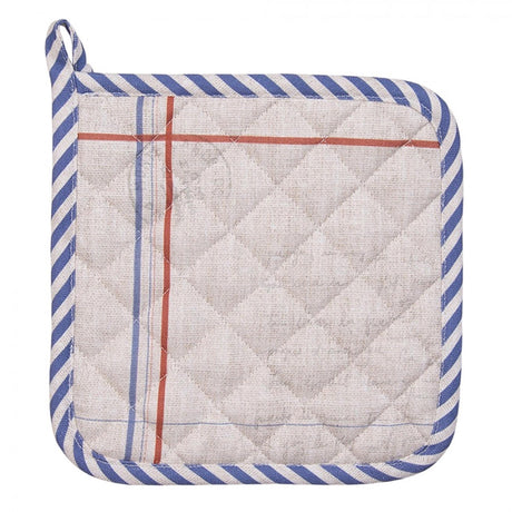 Clayre eef agarradera gallo beige azul 20x20cm