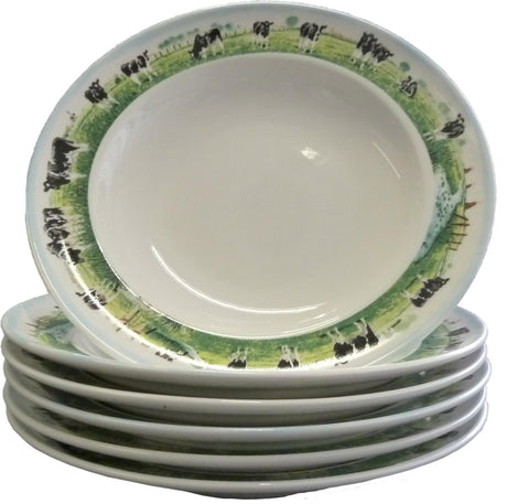 Wiebe van der Zee plato rural hondo, caja de 6 piezas ø23cm porcelana