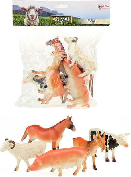 Toi-toys mundo animal animales de granja de lujo, 5 uds.