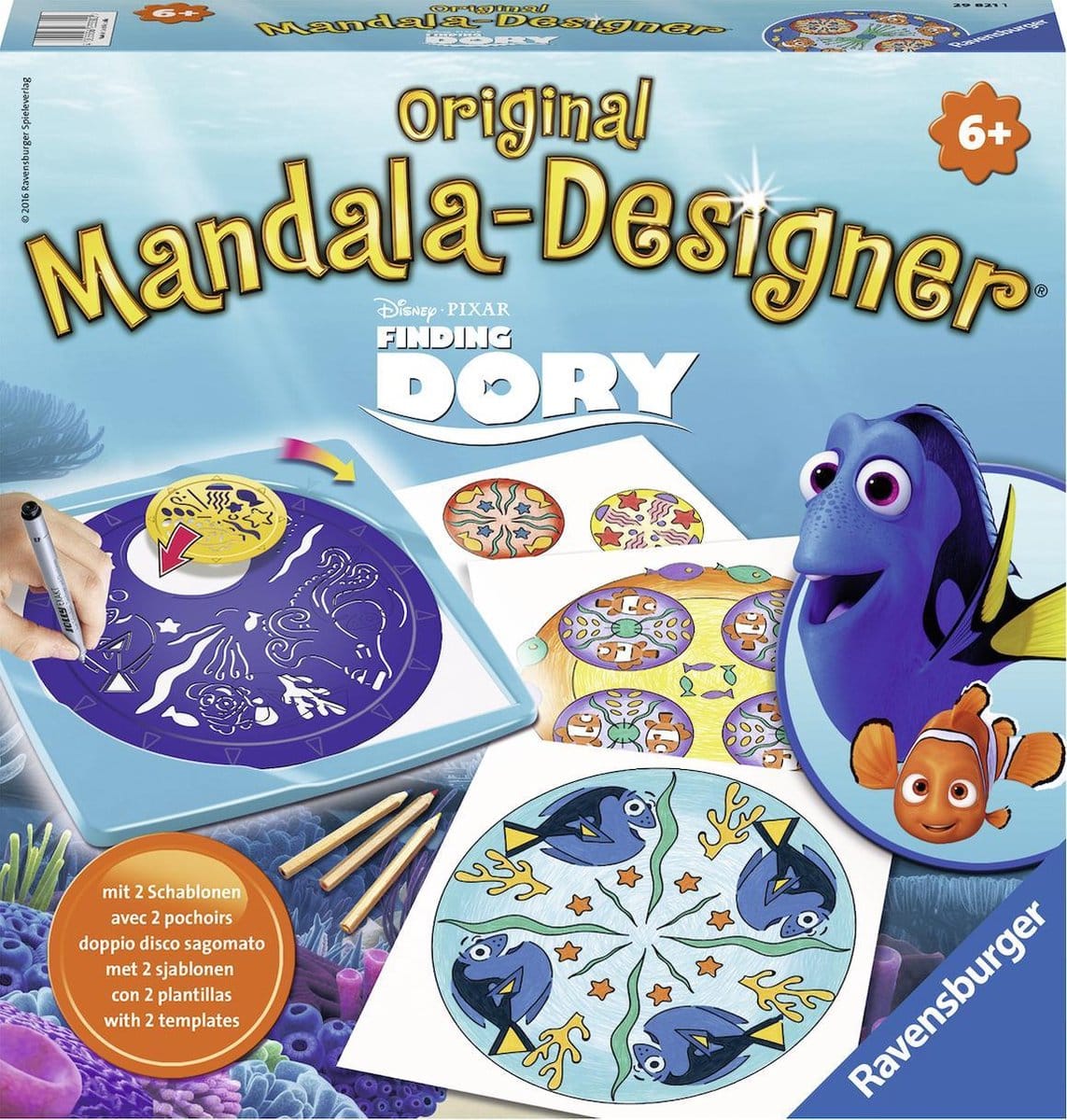 Diseñador de mandalas de Ravensburger encuentra a Dory de Disney