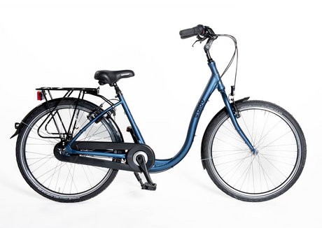Buje de freno de aluminio Aldo 26 pulgadas Low Entry para bicicleta confort azul