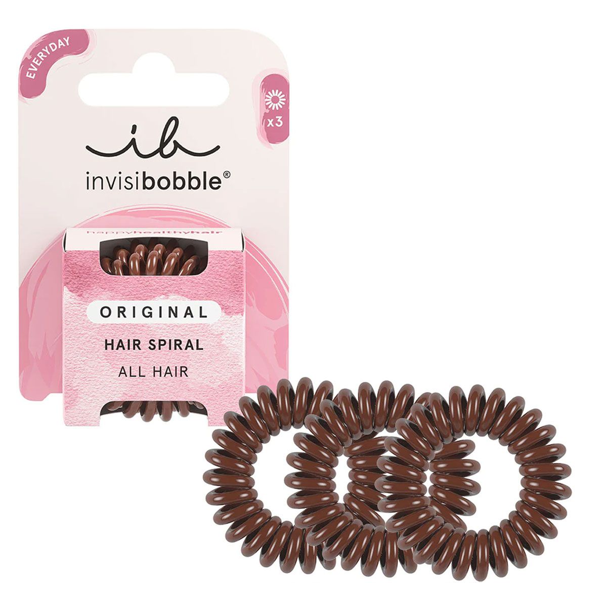 Invisibobble original pretzel marrón 3 piezas