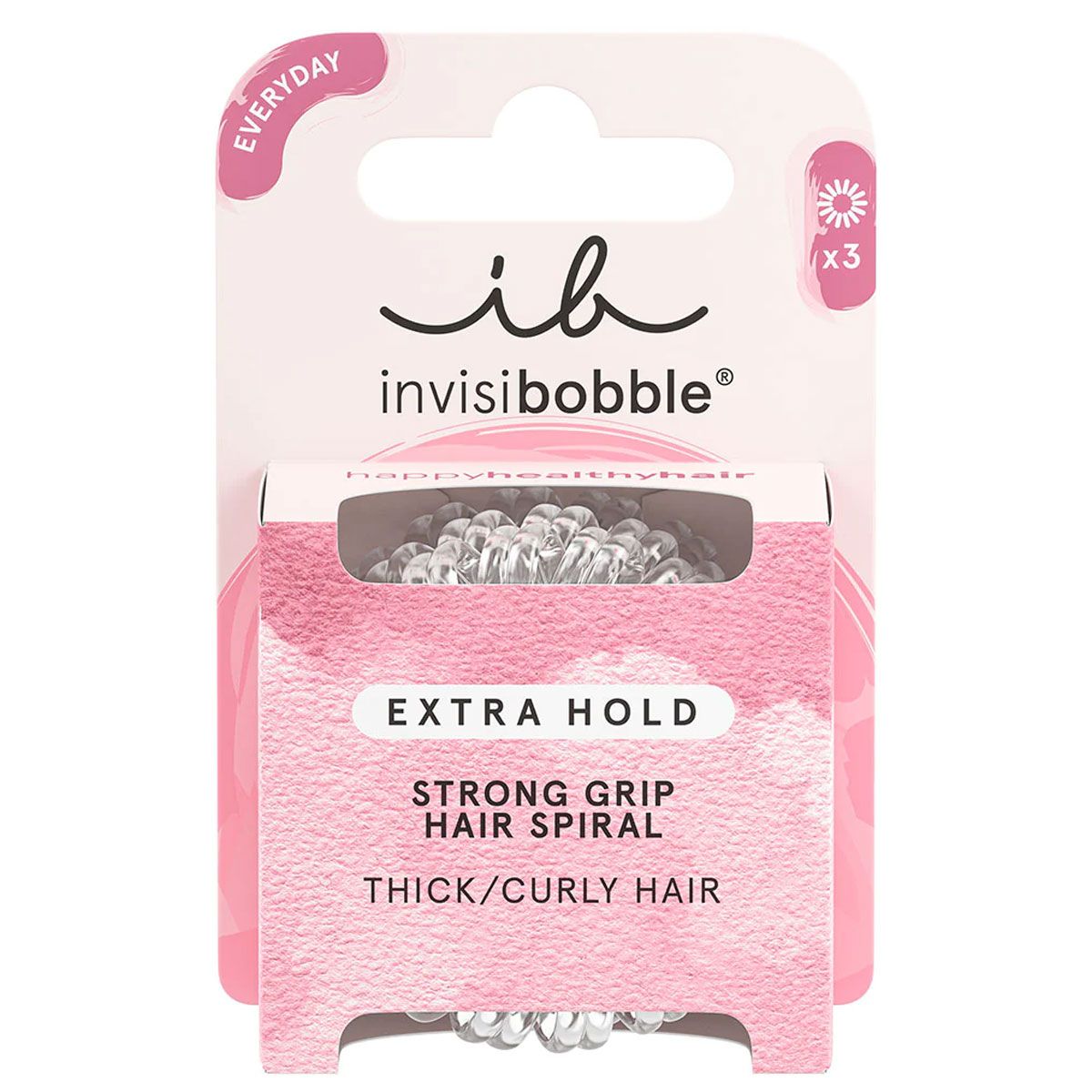 Invisibobble extra fijación cristalina 3 piezas