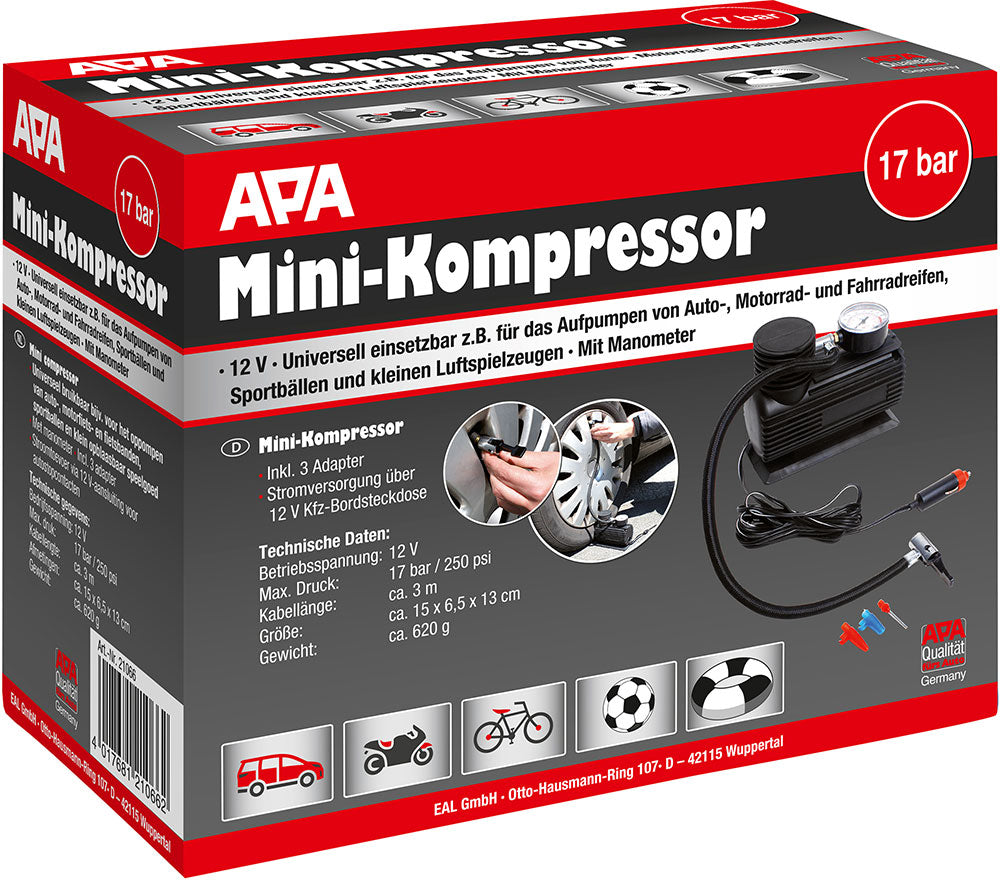 Mini compresor Eufab 12v 17bar