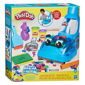 Juego de limpieza y aspiradora zoom zoom play-doh
