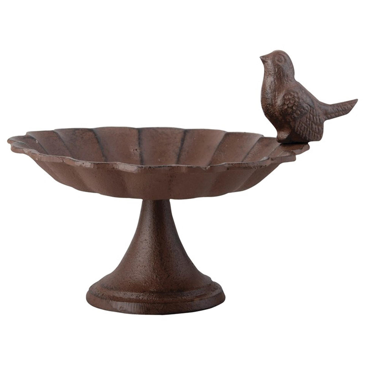 Esschert design bebedero para pájaros con base 19x16x14cm de hierro fundido