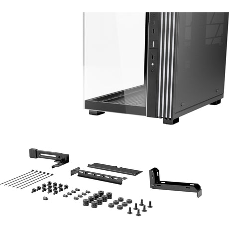 ¡Tranquilizarse! base de luz carcasa midi tower de 600 lx (negro | 2x USB-A | 1x USB-C | RGB | ventana)
