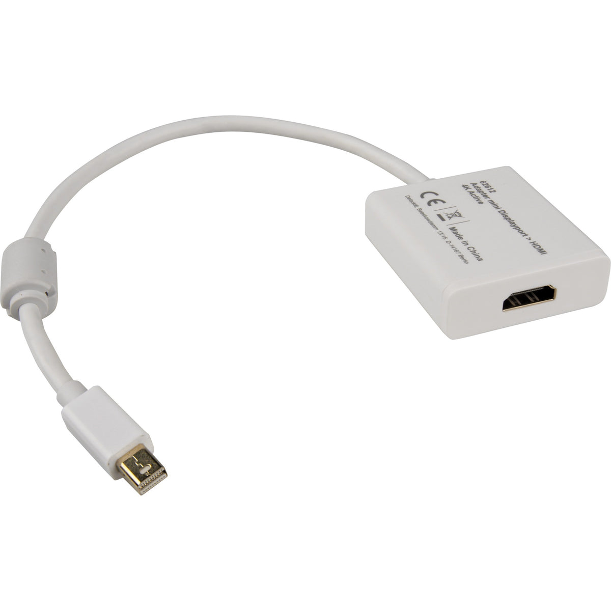 Delock mini displayport > adaptador hdmi (blanco, 0,2 metros, 4k)