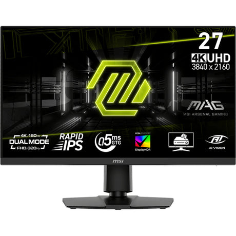 Monitor gaming msi mag 272urdf e16 27 4k uhd (negro, 2x hdmi, display port, 2x usb-a, usb-b, 160 hz 320 hz)