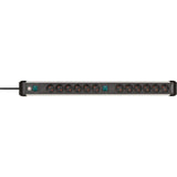 Brennerstuhl premium-alu-line enchufe 12 vías 3 m h05vv-f 3g1.5 2x enchufes conmutables de 6 vías
