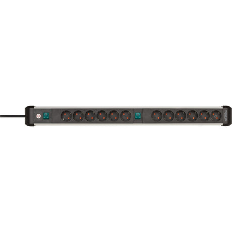 Brennerstuhl premium-alu-line enchufe 12 vías 3 m h05vv-f 3g1.5 2x enchufes conmutables de 6 vías