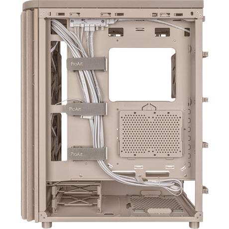 Asus proart pa401 wood edition - carcasa de torre midi con panel de malla (color madera beige | 2x USB-A | 1x USB-C)