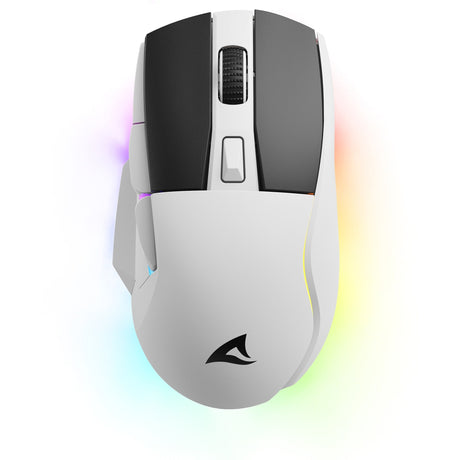 Ratón para juegos Sharkoon Skiller sgm50w (blanco, 400 - 6400 ppp, LED rgb)