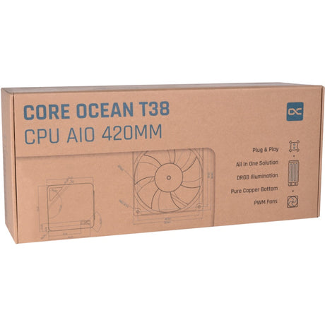 Alphacool core ocean t38 420 refrigeración por agua (negro)