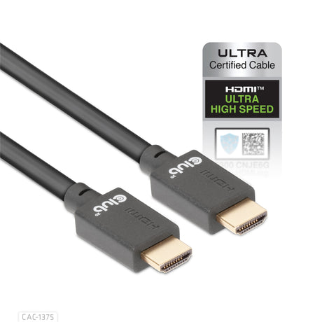 Cable Club 3D de ultra alta velocidad HDMI 2.1 certificado macho-macho (negro, 5 metros, 4K 120Hz, 8K 60Hz, 48Gbps)