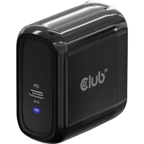 Cargador de viaje Club 3D PPS 65W tecnología gan (negro, USB-C, power delivery (PD) 3.0)