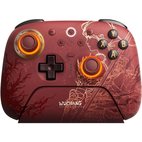 Mando inalámbrico 8bitdo ultimate 2 - wuchang: plumas caídas (rojo oscuro, bluetooth 2,4 ghz, usb, pc)