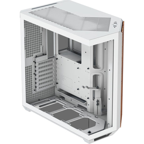 Carcasa midi tower Apnx v1-w-wt-v1 (color madera blanca | 2x USB-A | 1x USB-C | ventana)