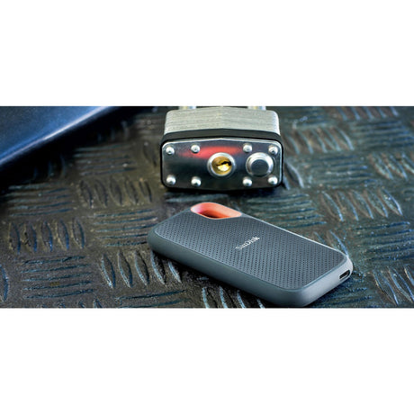 Sandisk extreme portable v2, SSD externo de 1 TB (negro naranja, SDSSDE61-1t00-G25, USB-C)