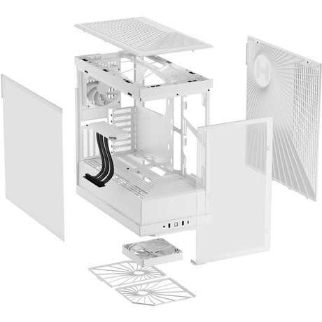 Carcasa torre midi Hyte y40 (blanca | 2x USB-A | 1x USB-C | vidrio templado)