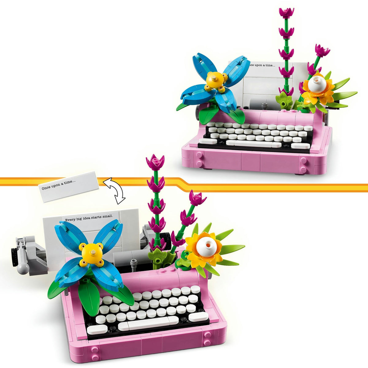 Máquina de escribir Lego Creator 3 en 1 con flores - 31169