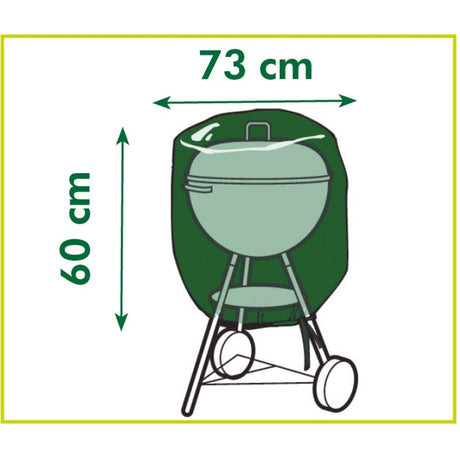 Funda protectora Nature para barbacoa de carbón (gris)