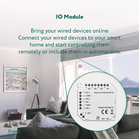 Interruptor del módulo Frient io (blanco, zigbee 3.0)