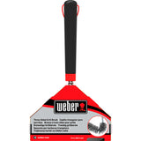 Weber Cepillo de limpieza de tres lados cepillo para limpiar parrilla (negro rojo, 30 cm)