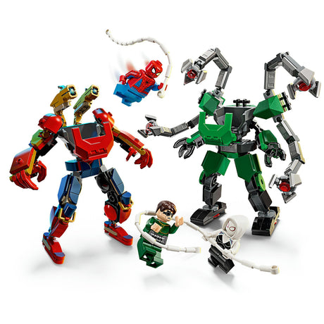 Lego Marvel Mecha Duel: Spider-Man vs. Doc ock superheroes - kit de construcción para niños - 76338