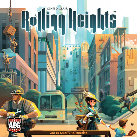 Juego de mesa Rolling Heights de la red europea de jugadores (inglés, 1 a 4 jugadores, 60 minutos, a partir de 14 años)