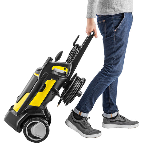 Limpiadora de alta presión Kärcher k 7 wcm premium (amarillo negro, con limpiador de suciedad y enrollador de manguera)