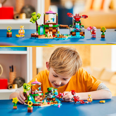 Lego Sonic the Hedgehog - Juguete de construcción en la isla del refugio de animales de Amy (76992)