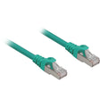 Cable de red Sharkoon SFTP, RJ-45 con Cat.6a (verde, 0,25 metros, libre de halógenos)